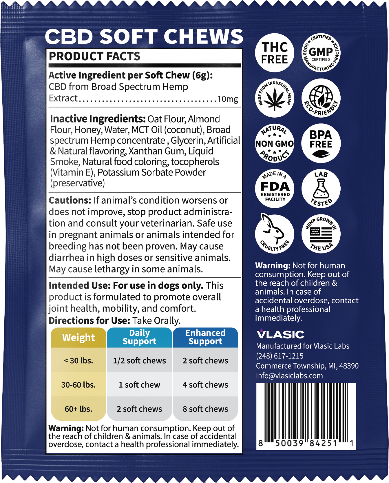 Calming Beef Dog Chews Sample Pack