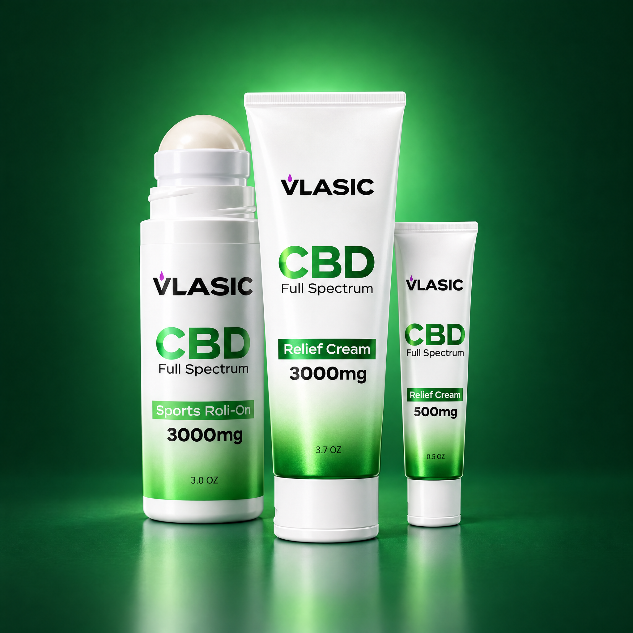 CBD Topical Bundle | Cream + Roll-On Relief | Vlasic Labs