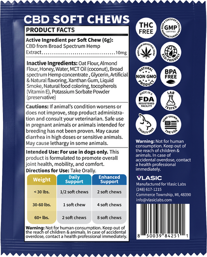 Calming Beef Dog Chews Sample Pack