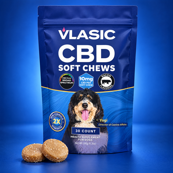 Bacon CBD Dog Chews | 10mg Broad Spectrum | Vlasic Labs