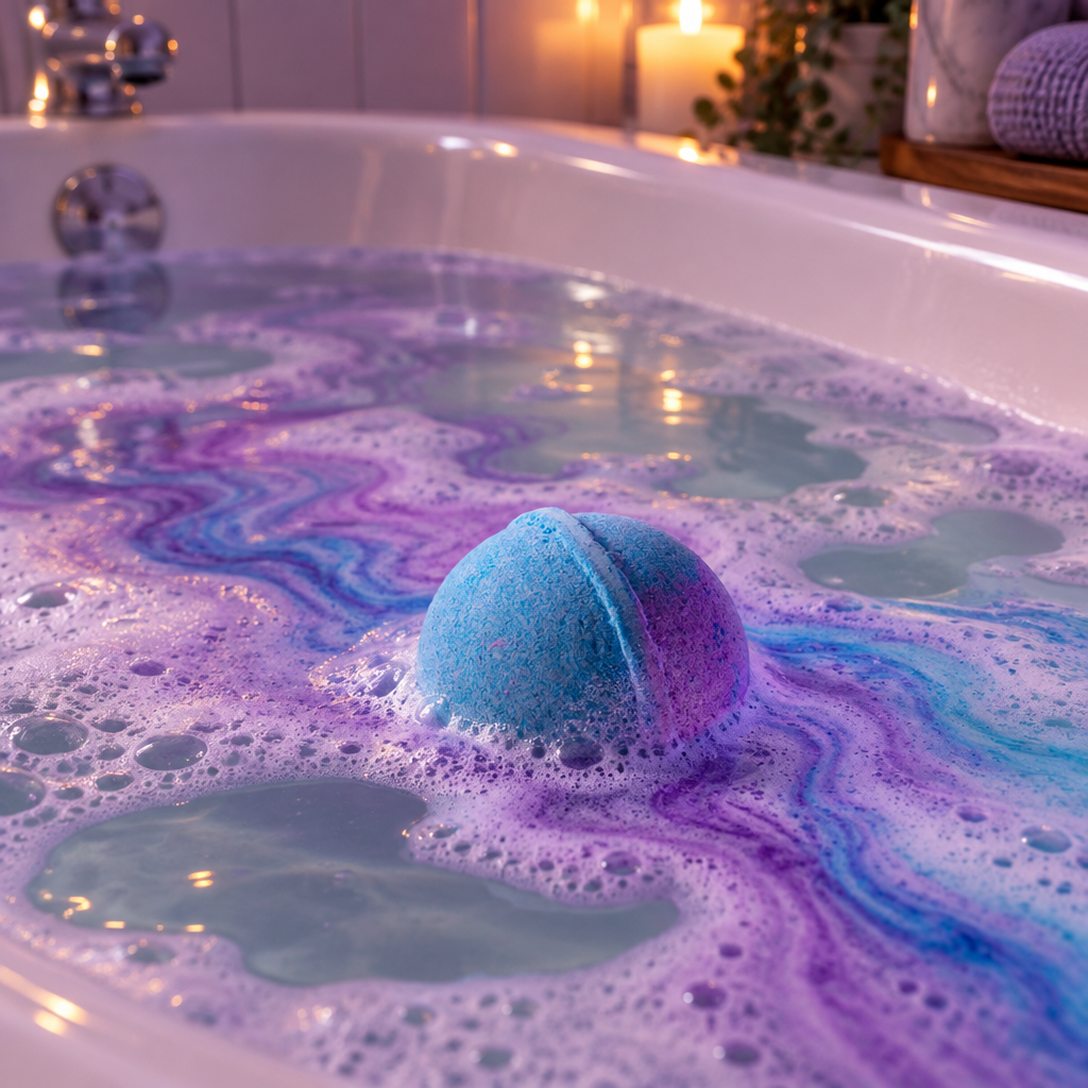 Relax Bath Bomb with Lavender and Chamomile