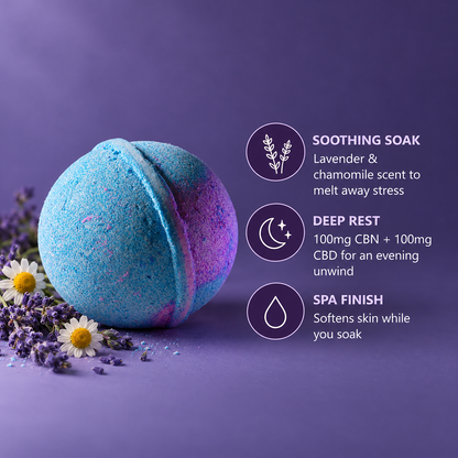 Relax Bath Bomb with Lavender and Chamomile