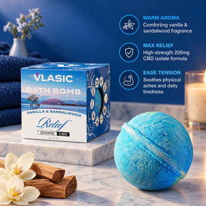 Relief Bath Bomb with Vanilla and Sandalwood