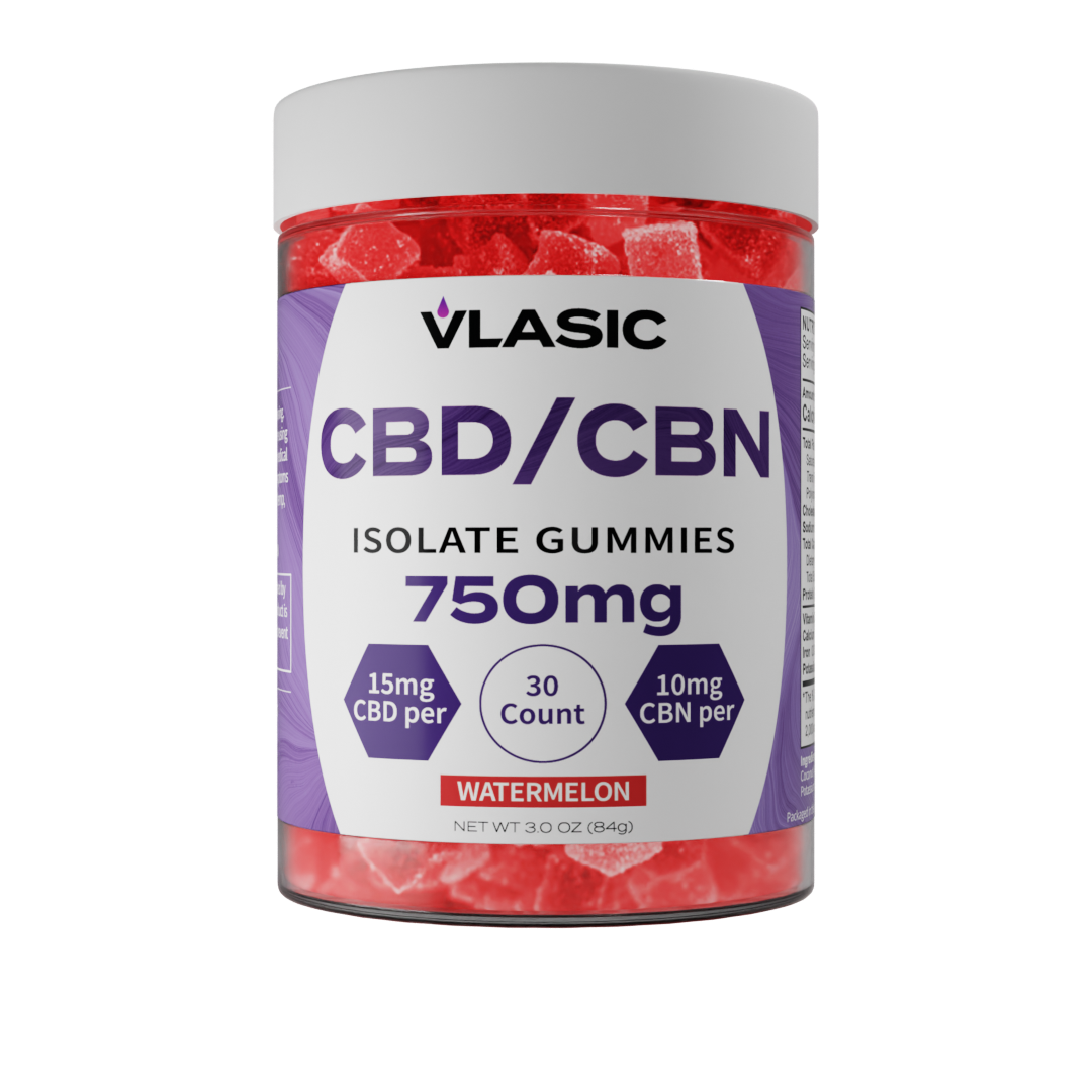 CBN + CBD Isolate Gummies (Watermelon)