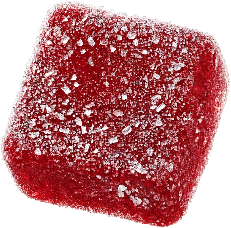 One sugar-coated gummy