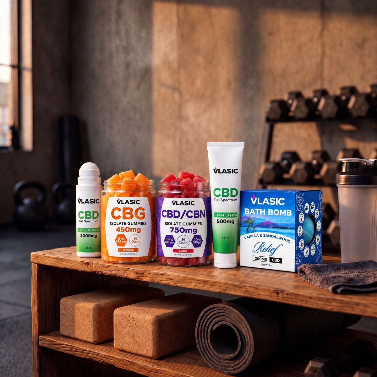 Train & Rest Gift Set in a home gym